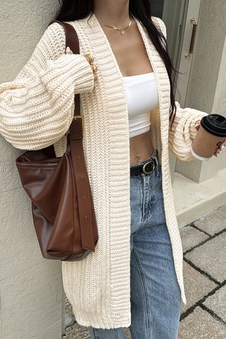 Open-Front Knit Cardigan