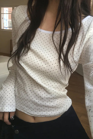 Polka Dot Long Sleeve Top