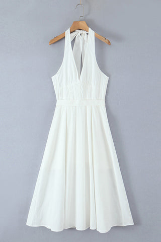 Floral Halter Neck Casual Dress