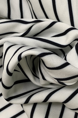 Double-Breasted Stripe Midi Dress