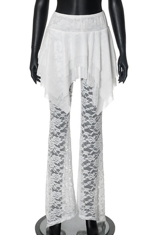 Layered Lace Casual Pants