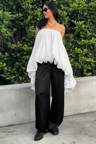 Strapless Draped Blouse