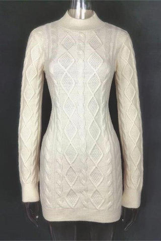 Open-Back Knit Mini Dress