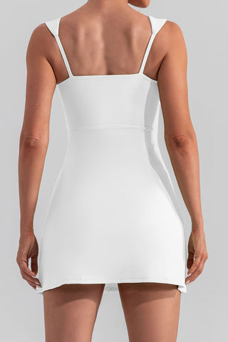 Sleeveless Square-Neck Casual Dress