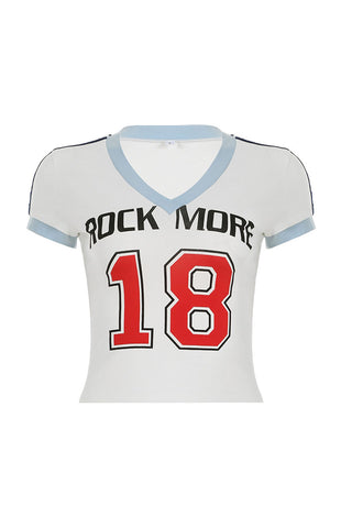 Sporty Graphic T-Shirt with Number Print