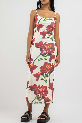 Floral Print Spaghetti Strap Sundress