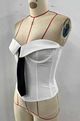 Chic Tie-Front Corset Top