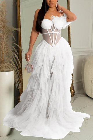 Stunning Strapless Evening Gown