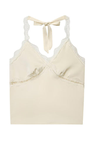 Lace-Trimmed Tie-Back Cami