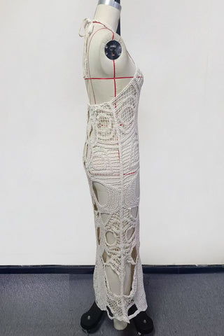Crochet Halter Beach Dress