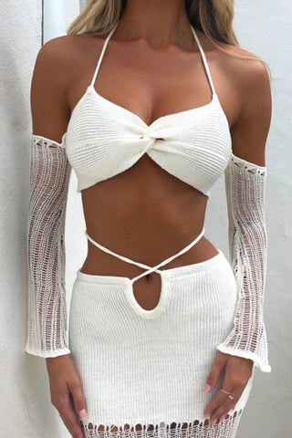 Crochet Casual Two-Piece Set