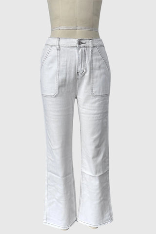Casual Straight-Leg Denim Jeans