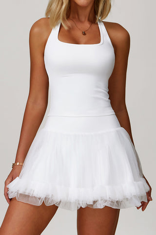 Flouncy Tulle Casual Mini Skirt