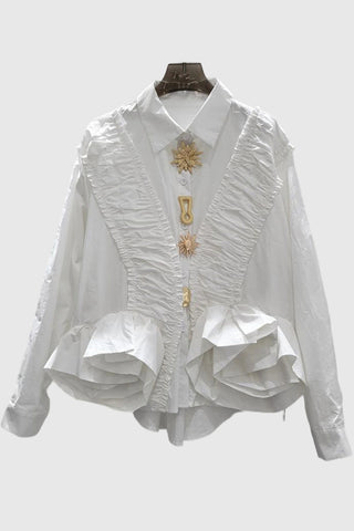 Ruffled Embellished Blouse