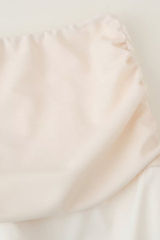 Ruched Crop Top and Draped Skirt Set