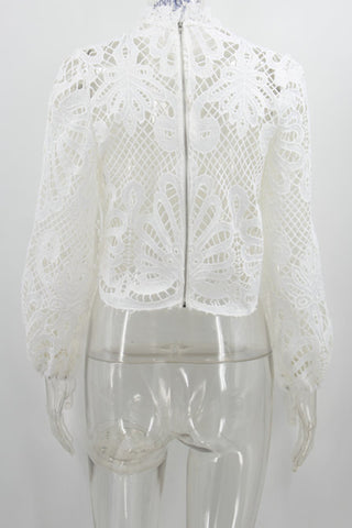 Crochet Balloon Sleeve Top