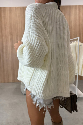 Open-Front Knit Cardigan
