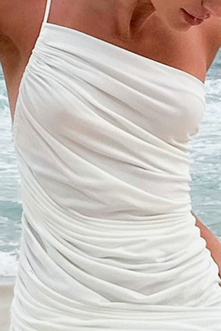 One-Shoulder Ruched Casual Dress