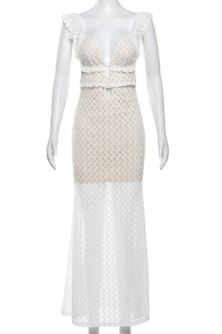 Sleeveless Lace Maxi Dress