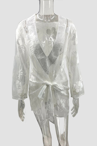 Floral Lace Wrap Romper