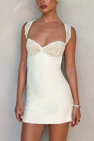 Lace-Trim Casual Dress