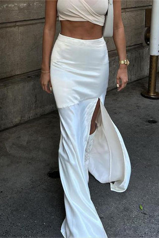 Elegant Maxi Skirt with Chic Draping