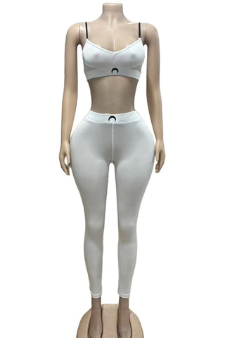 Moon Print Tank Top and Pants Set