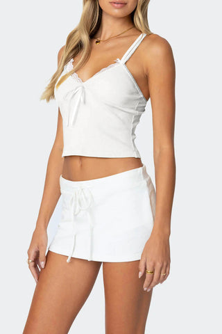 Lace-Trim Bow Accent Camisole