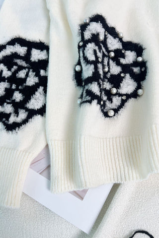 Patterned Crewneck Sweater