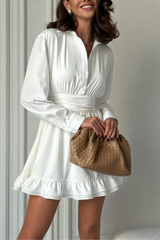Buttoned Collared Casual Dress