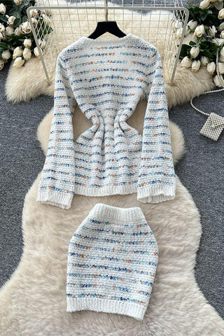 Charming Button-Front Skirt Set