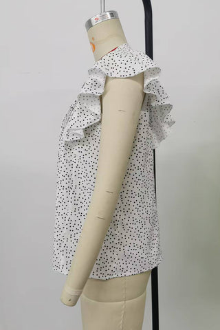 Polka Dot Flutter Sleeve T-Shirt