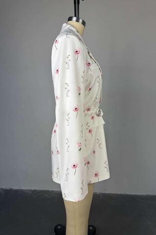 Floral Belted Blazer Jacket
