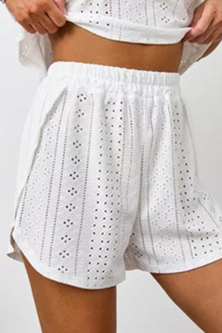 Eyelet Crop Top and Short Set