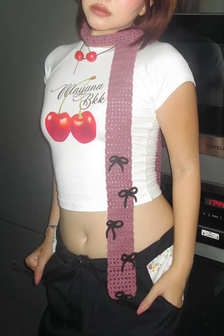 Graphic Cherry Crop T-Shirt