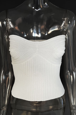 Strapless Ribbed Tank Top