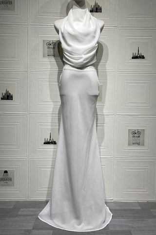 Elegant Draped Evening Gown
