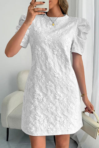 Floral Embroidered Casual Dress