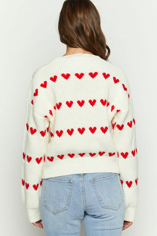 Heart Patterned Sweater