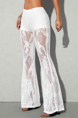 Lace Flare Casual Pants