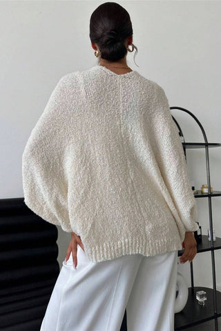 Cross Wrap V-Neck Loose Sweater