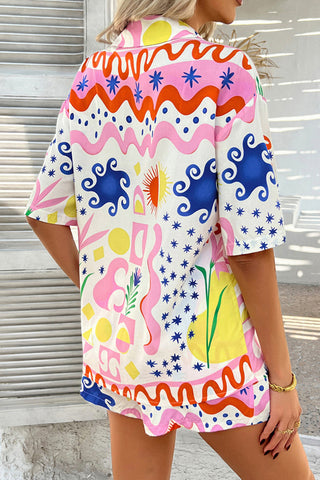 Fruit Print Short Sleeve Set