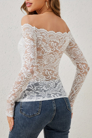 Off-Shoulder Lace Blouse