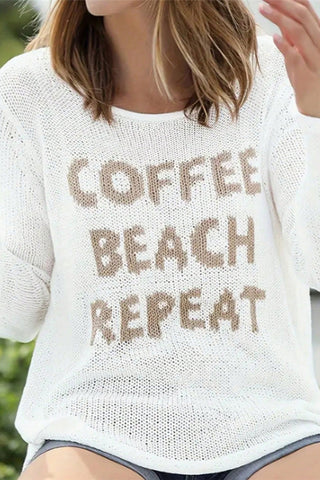 Casual Sweater with Fun Slogan