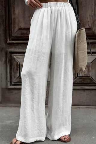 Wrap Top and Wide-Leg Pant Set