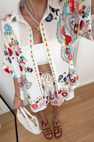 Floral Print Short Set