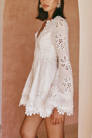 Lace Flare Casual Dress