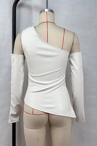 Asymmetric Sleeve Tank Top