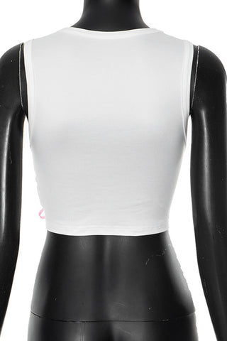 Statement Tank with Side Tie Accents