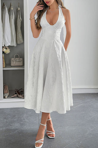 Halter Neck Midi Sundress